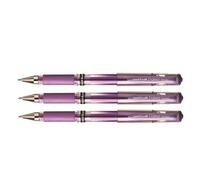 Uni-Ball Lot De 3 Rollers Encre Gel Signo Broad Um153 Grip Pointe Large 1mm Violet Métal
