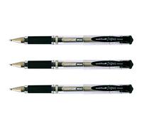 uni-ball Lot de 3 Rollers encre gel Signo Broad UM153C grip pointe large 1mm noir