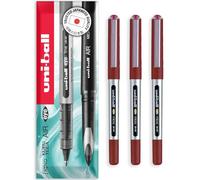 Uni-Ball - Lot de 3 stylos à bille, pointe 0,5 mm, encre rouge - UB-150 - Dans une boîte cadeau