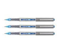 Uni-Ball Lot De 3 Stylos Roller Encre Liquide Recyclé Ub157e Pointe Moyenne Bleu Ciel