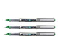 Uni-Ball Lot De 3 Stylos Roller Encre Liquide Recyclé Ub157e Pointe Moyenne Vert