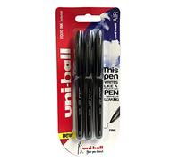 Uni-Ball - Lot de 3 stylos Uni-Ball Air pointe fine 0,5 mm - Noir - UBA-188-M