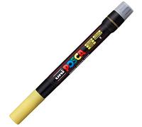UNI-BALL Lot de 5 Marqueurs pinceau POSCA PCF350 1-10mm Jaune | Marqueur à encre pigmentée à base d'eau, pointe pinceau flexible de 1 à 10 mm, pour presque toutes les surfaces