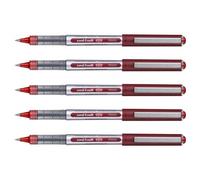 Uni-Ball Lot De 5 Stylos Roller Encre Liquide Recy ye Ub150e Pointe Fine Rouge