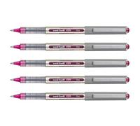 Uni-Ball Lot De 5 Stylos Roller Encre Liquide Recyclé Ub157e Pointe Moyenne Pourpre