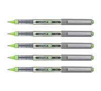 Uni-Ball Lot De 5 Stylos Roller Encre Liquide Recyclé Ub157e Pointe Moyenne Vert Clair