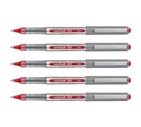 Uni-Ball Lot De 5 Stylos Roller Eye Fine Ub157, Rouge