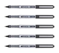 Uni-Ball Lot De 5 Stylos Roller Eye Micro Ub150e Recyclé Noir