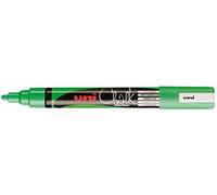 UNI-BALL Lot de 6 Marqueurs craie Pte conique moyenne CHALK Marker PWE5M 1,8-2,5mm Vert Fluo