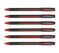 UNI-BALL Lot de 6 Rollers encre gel Jetstream 101 SX101/10 pointe moyenne 1mm rouge