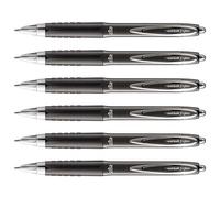 Uni-Ball Lot De 6 Stylos Roller Encre Gel Signo 207 Umn207e Moyen Noir