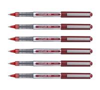 Uni-Ball Lot De 6 Stylos Roller Encre Liquide Recy ye Ub150e Pointe Fine Rouge