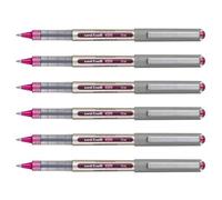 Uni-Ball Lot De 6 Stylos Roller Encre Liquide Recyclé Ub157e Pointe Moyenne Pourpre