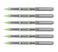 Uni-Ball Lot De 6 Stylos Roller Encre Liquide Recyclé Ub157e Pointe Moyenne Vert Clair