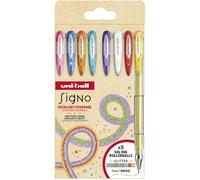 Uni-ball Lot de 8 rollers encre gel Signo Sparkling UM-120 0,8 mm
