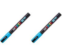 uni-ball Marqueur peinture Posca PC-3M, bleu clair (Lot de 2)