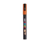 Uni-Ball Marqueur peinture Posca (PC-3M), orange foncé | Marqueur à pointe ronde de 0,9 à 1,3 mm adapté à presque toutes les surfaces