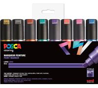 uni-ball Marqueur pigmentaire POSCA (PC-8K), boîte de 8, couleur noire.