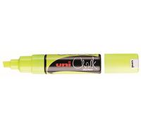 Mitsubishi Pencil Marqueur craie liquide Uni-Ball Chalk pointe biseautée large 8 mm - Jaune