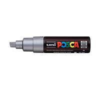 Marqueur - POSCA - Pointe Large Biseautée - Argent - 8 mm - Opaque