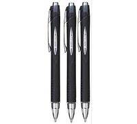 Uni Ball Noir rétractable Jetstream Pointe Large Stylo roller Pointe 1 mm et 0,45 mm Line largeur imperméable Pinces séchage rapide Pigment d'encre pour une écriture rapide 12 (Lot de 3)