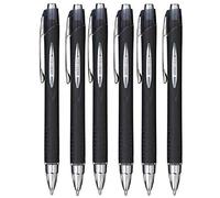 Uni Ball Noir rétractable Jetstream Pointe Stylo roller Pointe 1 mm Large 12 (Lot de 6)