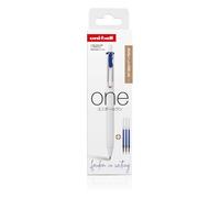 Stylo roller Uni Ball One rétractable pointe 0,7 mm - écriture moyenne - encre bleu