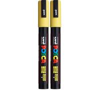 uni-ball PC5MJ Marqueur Noir, Jaune (Lot de 2)