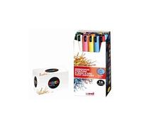 Marqueur posca pc1mr pointe calibree extra fine trait 0,7mm coloris assortis boite 16 unites