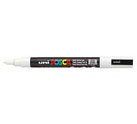 UNI-BALL Posca Marqueur peinture PC-3 M - Blanc - Lot de 3 stylos