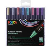 Uni-Ball POSCA PC-5M 8er Set Metallic