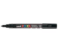 Uni-Ball Réf 9002000 Posca PC3M Marqueur Pointe fine Trait 0,9 à 1,3 mm Noir Lot de 12 (Import Royaume Uni)