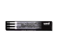 Uni-Ball Set De 3 Recharges Erasable Gel Effaçable Urr100/07 N Noir