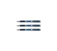 Uni-Ball Signo Broad Stylo À Bille Pointe Large Encre Gel Bleue Corps Avec Grip + Capuchon Lot De 12