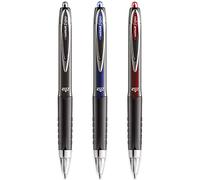 uni-ball Signo UMN-207 Lot de 3 stylos roller rétractables à encre gel Noir/bleu/rouge