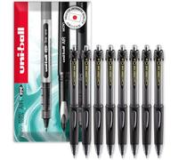 uni-ball SN-220 Power Tank Lot de 8 stylos à bille rétractables Noir 1 mm