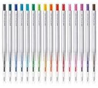 Uni-ball StyleFit Retractable Gel Ink Pen (UMN-139-28), Slim & Stylish Body, 0.28 mm, 16 Color Set with Ecology Sticky Notes