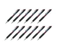 Uni-Ball - Stylo à bille gel Signo UMN-207 rouge, lot de 12 | Pointe de 0,4 mm, encre pigmentée indélébile, résistante à l'eau, mécanisme à pression