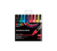 Posca Marqueurs PC-5M couleurs assorties pointe ogive 1,8–2,5 mm – Boîte de 8