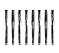uni-ball UM-153S Lot de 8 stylos roller à encre gel impact large Pointe 1 mm, largeur de trait 0,6 mm Encre noire