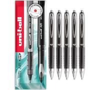 uni-ball UMN-207 Lot de 5 stylos roller rétractables - Pointe de 0,7 mm - Encre noire - Dans un coffret cadeau
