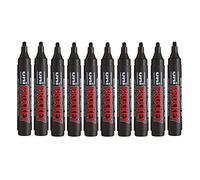 Uni Ball - Uni Mitsubishi Pencil - Marqueur Permanent Inodore Uni Prockey PM126 - Multisupport, multifonction - Base Eau, Sans Odeur - Pointe Biseautée Large 5,7 mm - Noir - Lot de 10
