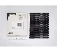 uni-ball Uni Pin Lot de 14 stylos à pointe fine Noir Tailles de pointe assorties + 1 stylo gel pour une esquisse précise, une écriture manuscrite et un dessin technique. Couleurs permanentes et