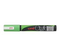 Uni Chalk Marker PWE5M V FLUO Marqueur Craie Pointe Moyenne 1,8/2,5 mm Vert Fluo Lot de 12