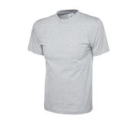 Uni Classique T-shirt Haut 100% Coton Décontracté Loisirs Sports Travail UC301 - Gris Chiné, XXXXL