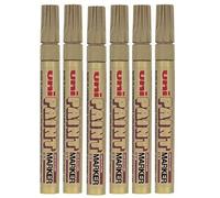 Uni Couleur Medium (2,2-2,8mm) PX-20Or marqueur peinture à l'huile en métal Verre plastique bois Pierre Extérieur mm en métal Pointe ogive (lot de 6)