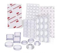 Uni-Fine 4 Tailles Transparente Pieds Adhésifs pcs, Patin Antiderapant Antibruit, Butées de Protection en Caoutchouc, Idéale pour Tampon Meubles