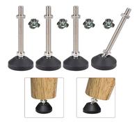Uni-Fine M8 x 100 mm Ø 40 mm - Base de meuble - Support de socle - Charge maximale : 450 kg - Pieds réglables - Inclinaison maximale de 15°