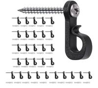 Uni-Fine Q-Hanger Lot de 30 crochets à vis pour intérieur et extérieur pour éclairage de Noël, garage, fête du Nouvel An