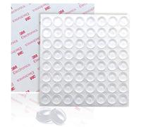 Uni-Fine Transparente Adhésifs Butées, Antidérapant Butée Tampon Transparent Auto-adhésif Transparente Pieds Adhésifs Doux Patin Silicone Meubles en Verre Tables Artisanat Protecteurs Muraux, 64Pcs